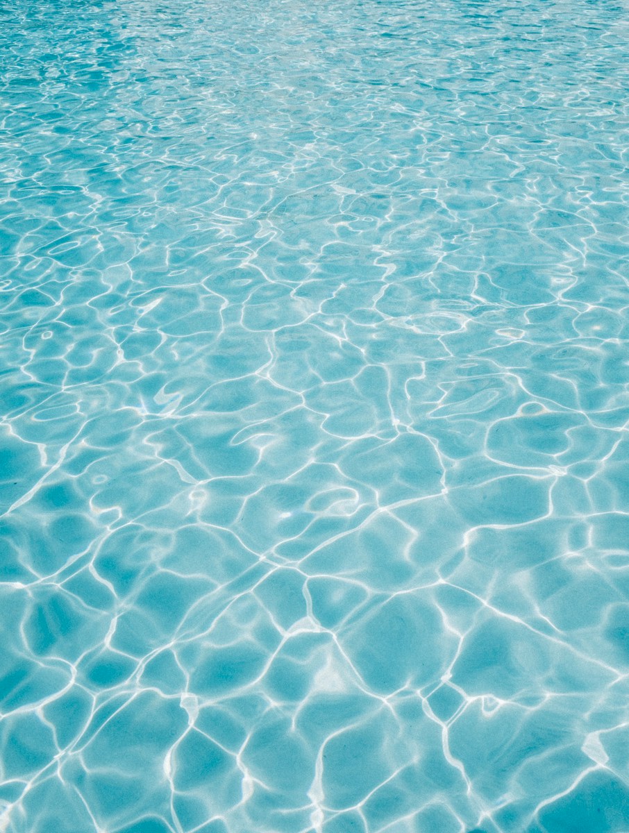 rippling crystal blue water